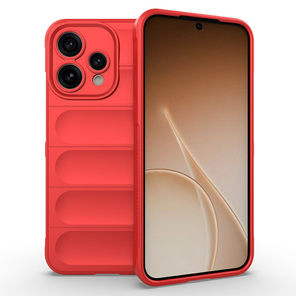 (Red) Phone Case For Oppo Reno15 5G (Global) / Reno15c 5G (China) Shockproof Soft Tpu Rugged Back Cover Red 6914295275217