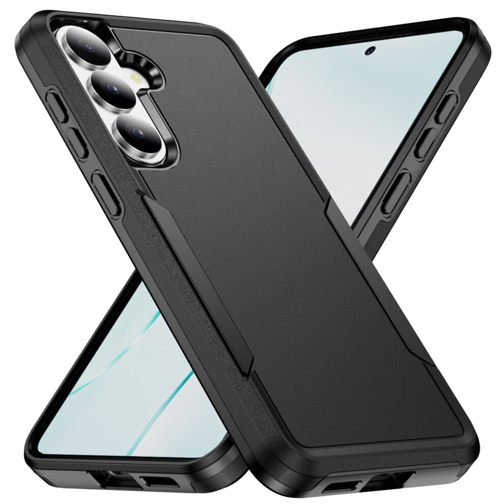 (Black) For Samsung Galaxy S26 Case Pc + Tpu Military Grade Drop Protective Phone Cover Black 6914298946343