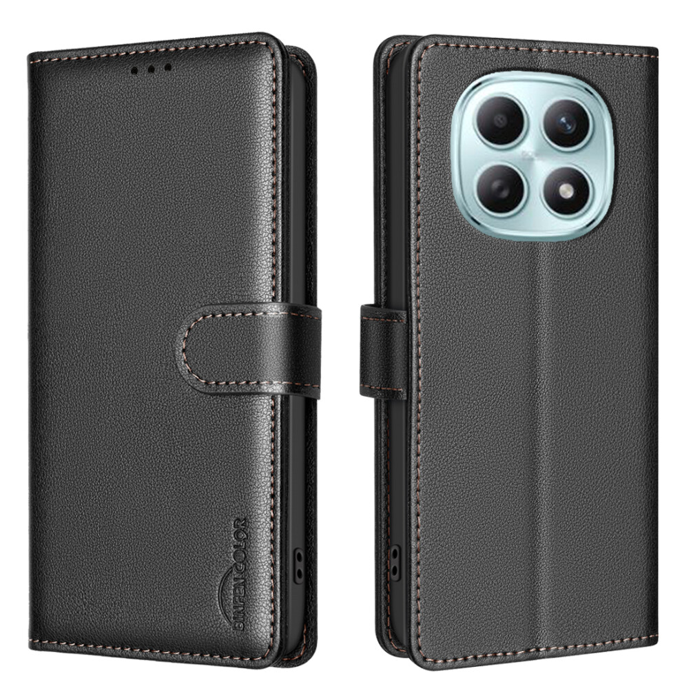 (Black) For Xiaomi Poco M8 5G / Redmi Note 15 5G (Global) / 15 4G (Global) Leather Case Bf32 Wallet Rfid Blocking Phone Cover Black 6914296675498