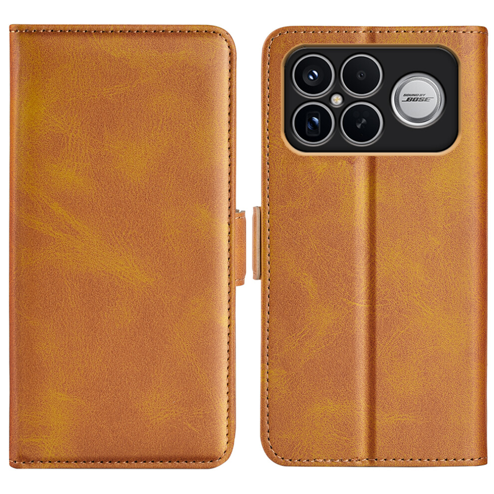 (Yellow) For Xiaomi Redmi K90 Pro Max 5G / Poco F8 Ultra Case Calf Texture Leather Wallet Phone Cover Yellow 6914296425895