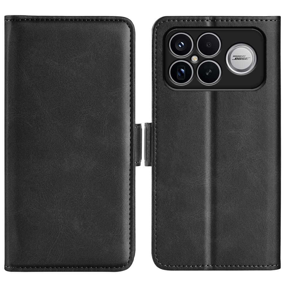(Black) For Xiaomi Redmi K90 Pro Max 5G / Poco F8 Ultra Case Calf Texture Leather Wallet Phone Cover Black 6914292981494