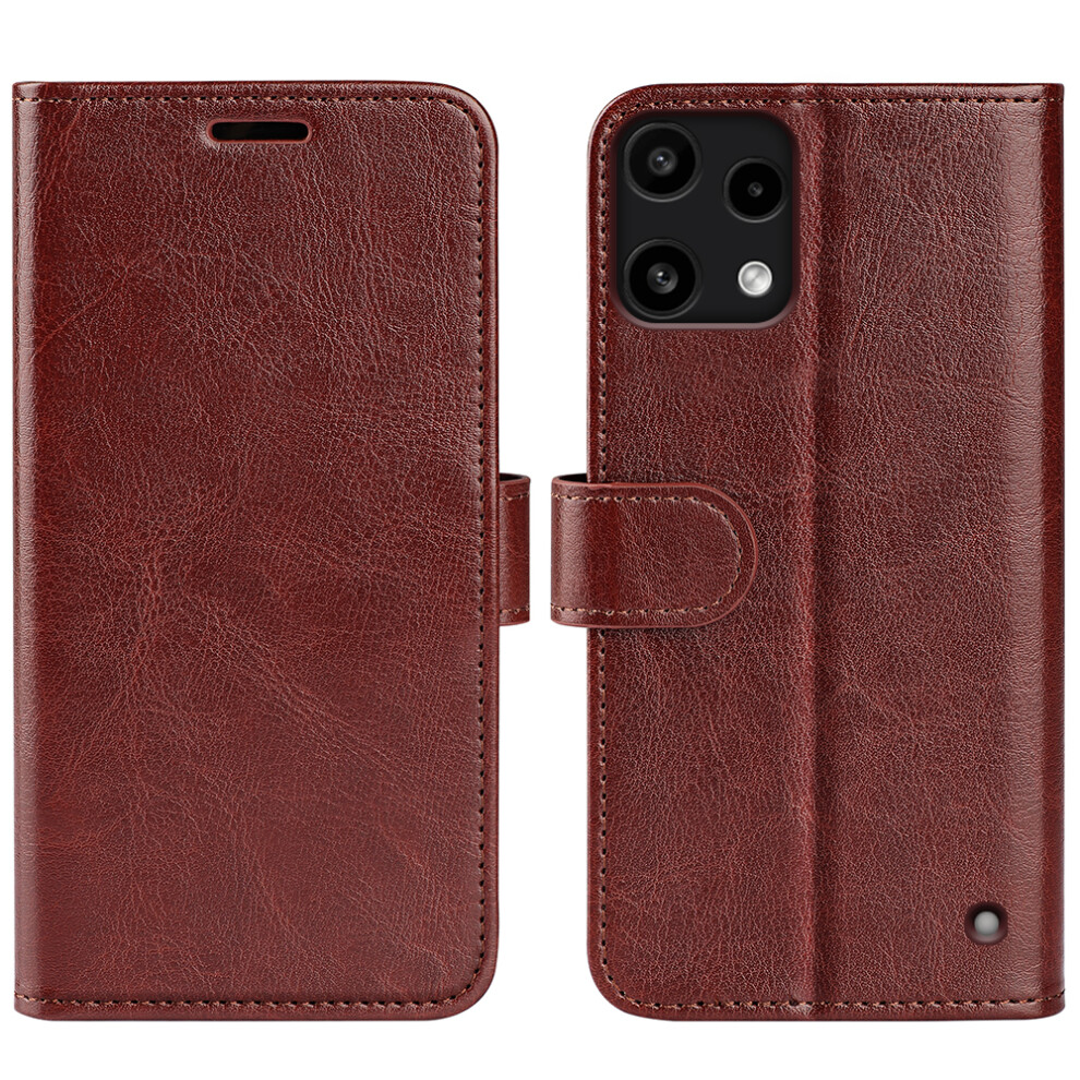 (Brown) For Nothing Phone (3A) Lite 5G Case Crazy Horse Texture Stand Leather Phone Cover Brown 6914292358869