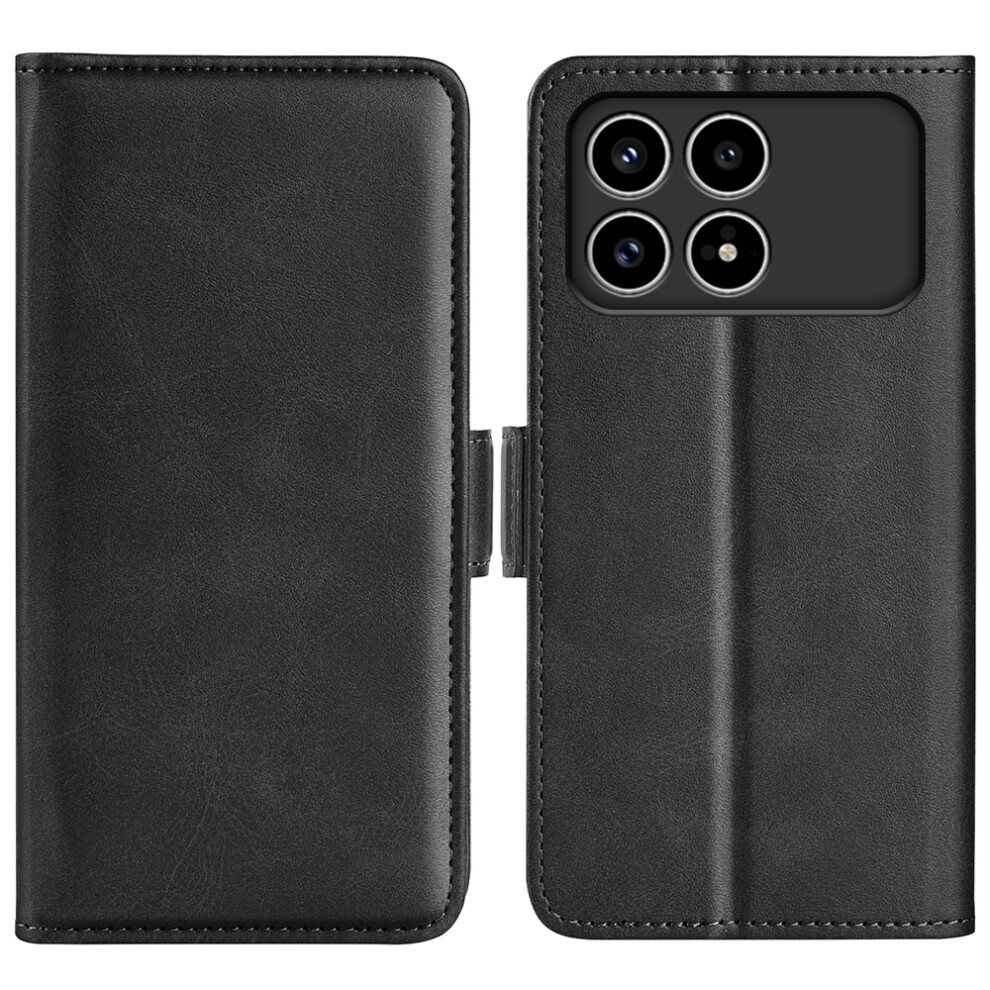 (Black) For Xiaomi Redmi K90 5G / Poco F8 Pro Case Calf Texture Leather Wallet Phone Cover Black 6914292021725