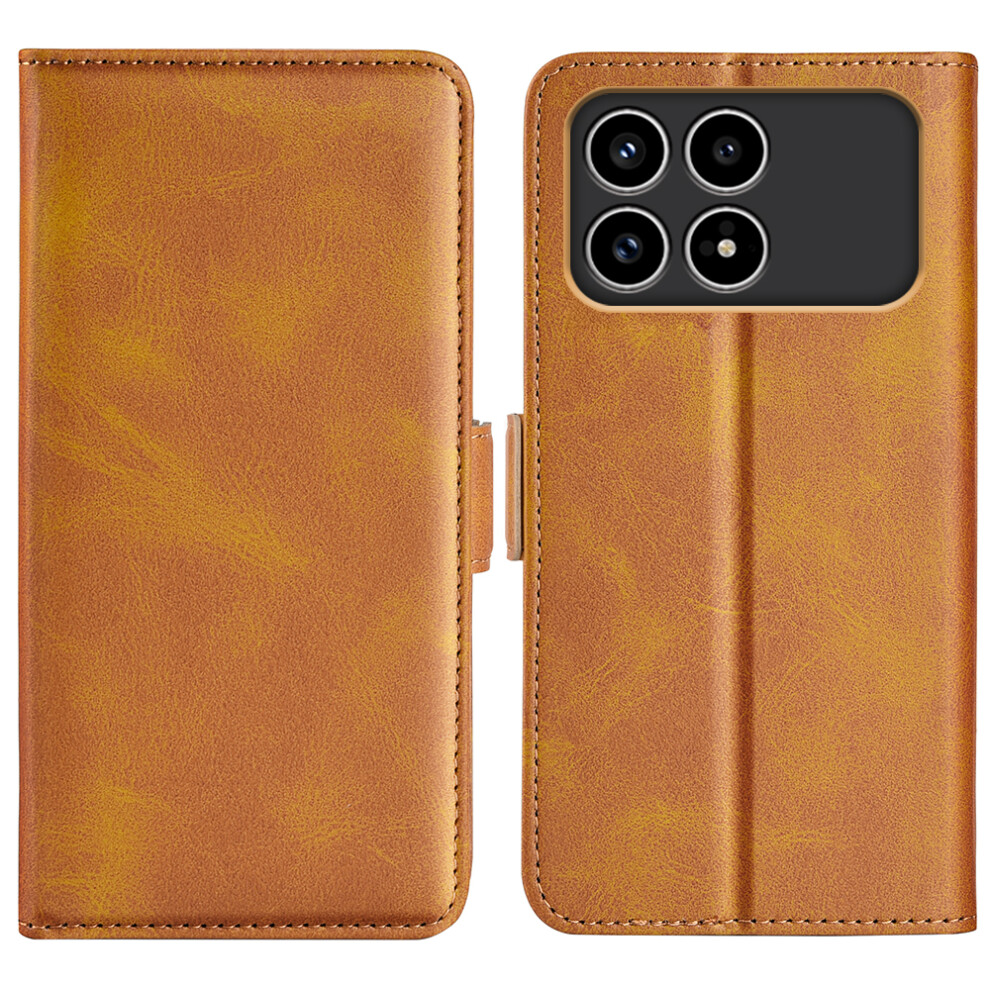 (Yellow) For Xiaomi Redmi K90 5G / Poco F8 Pro Case Calf Texture Leather Wallet Phone Cover Yellow 6914295169967