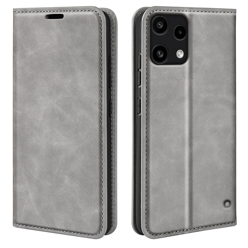 (Grey) For Nothing Phone (3A) Lite 5G Case Skin Touch Leather Wallet Phone Cover Grey 6914298137437
