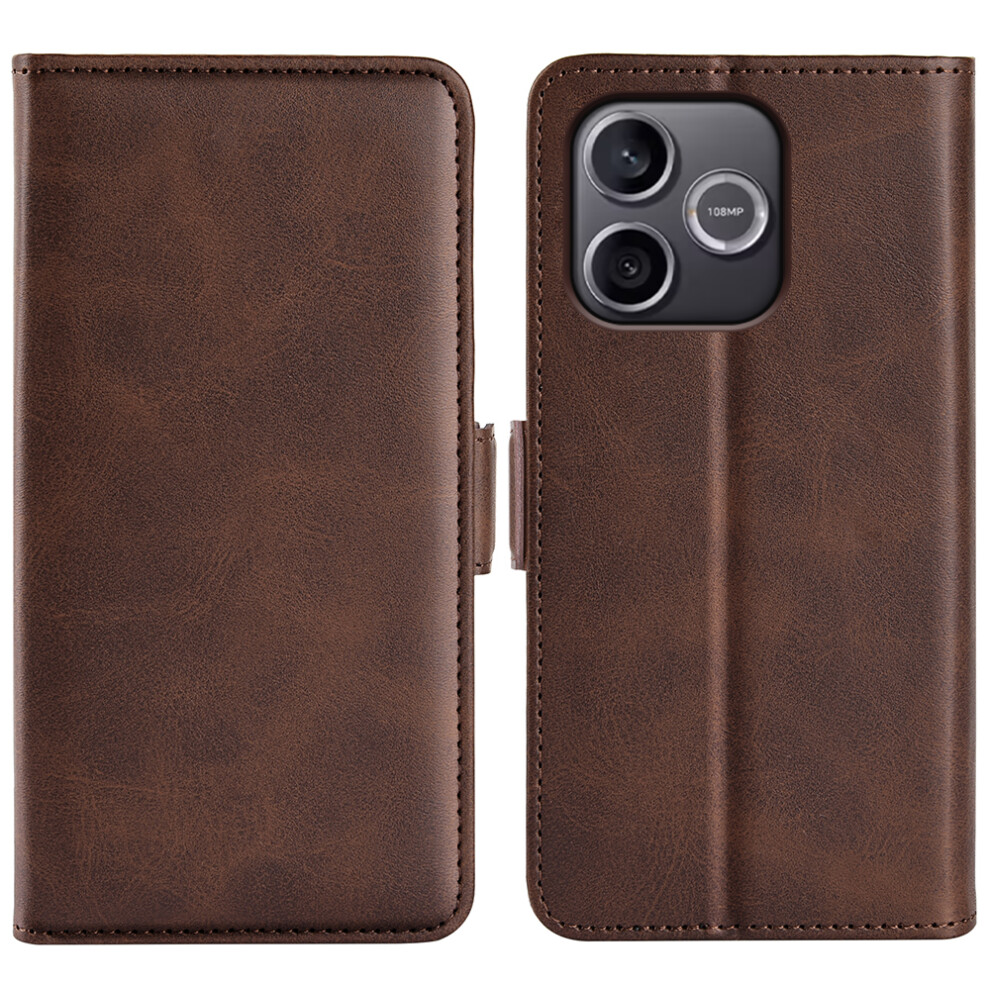 (Brown) For Honor 600 Lite 5G Case Calf Texture Leather Wallet Phone Cover Brown 6914294782204