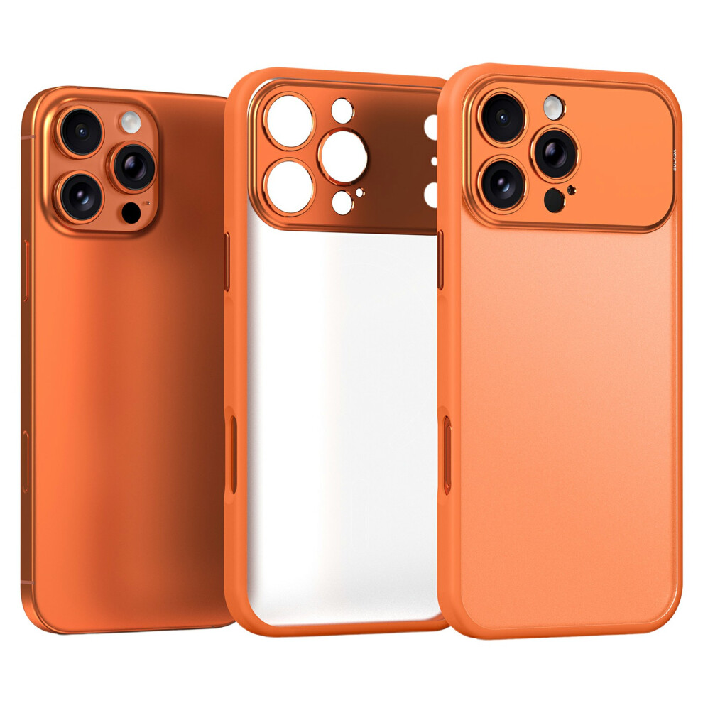 (Orange) Sulada For Iphone 16 Pro Max Case Transfer To 17 Pro Max Pc Tpu Anti-Drop Phone Back Cover Orange 6914292201684