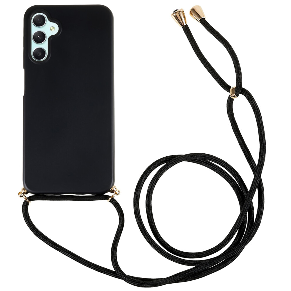 (Black) For Samsung Galaxy S26 Case Biodegradable Wheat Straw + Tpu Eco-Friendly Phone Cover With Lanyard Black 6914294452770