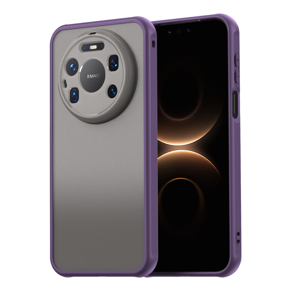 (Purple) For Huawei Mate 80 Pro Max Case Drop Proof Airbags Frosted Translucent Pc + Tpu Phone Back Cover Purple 6914299156253