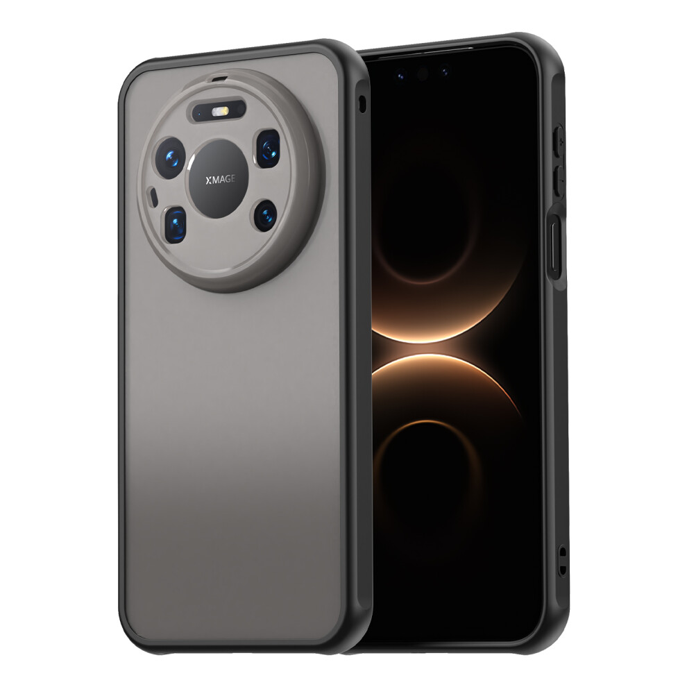 (Black) For Huawei Mate 80 Pro Max Case Drop Proof Airbags Frosted Translucent Pc + Tpu Phone Back Cover Black 6914298961438