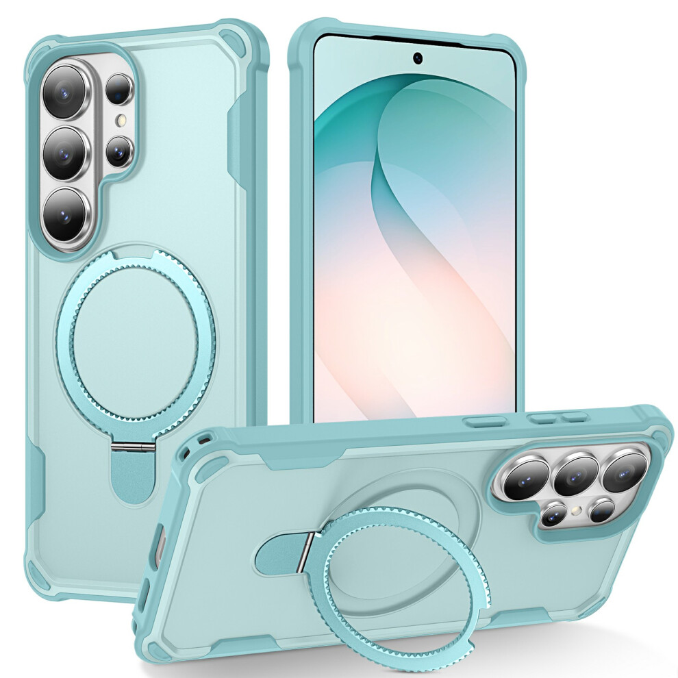 (Lake ) For Samsung Galaxy S26 Ultra Magnetic Case Kickstand Tpu + Pc Shockproof Phone Back Cover Blue 6914296206258