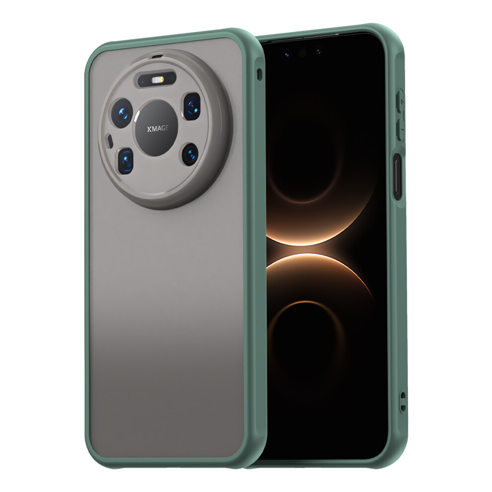 (Green) For Huawei Mate 80 Pro Max Case Drop Proof Airbags Frosted Translucent Pc + Tpu Phone Back Cover Green 6914293742971