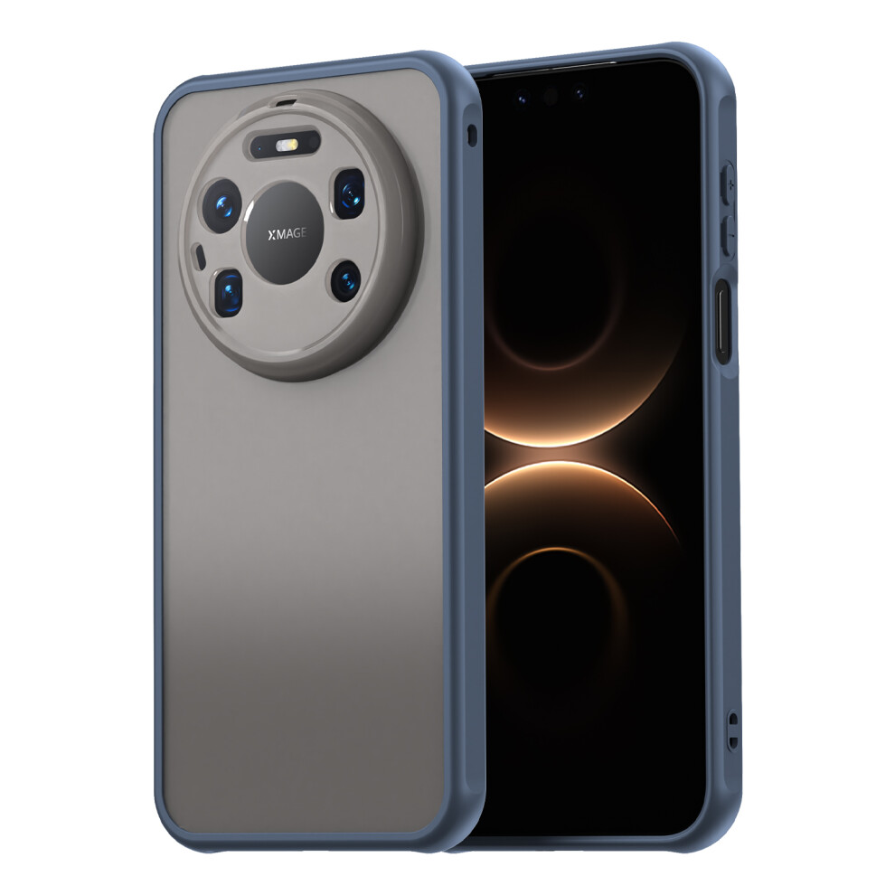 (Blue) For Huawei Mate 80 Pro Max Case Drop Proof Airbags Frosted Translucent Pc + Tpu Phone Back Cover Blue 6914292974236