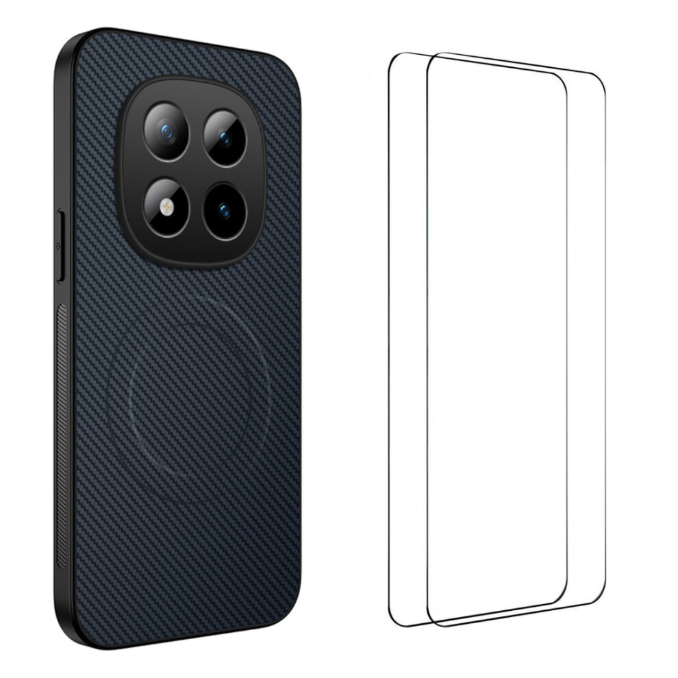 (Sapphire) Wanlonfeng For Xiaomi Redmi Note 15 4G (Global) Magnetic Case Tq1 Series Carbon Fiber Texture Pc Tpu Phone Cover With 2 Blue 6914293100658