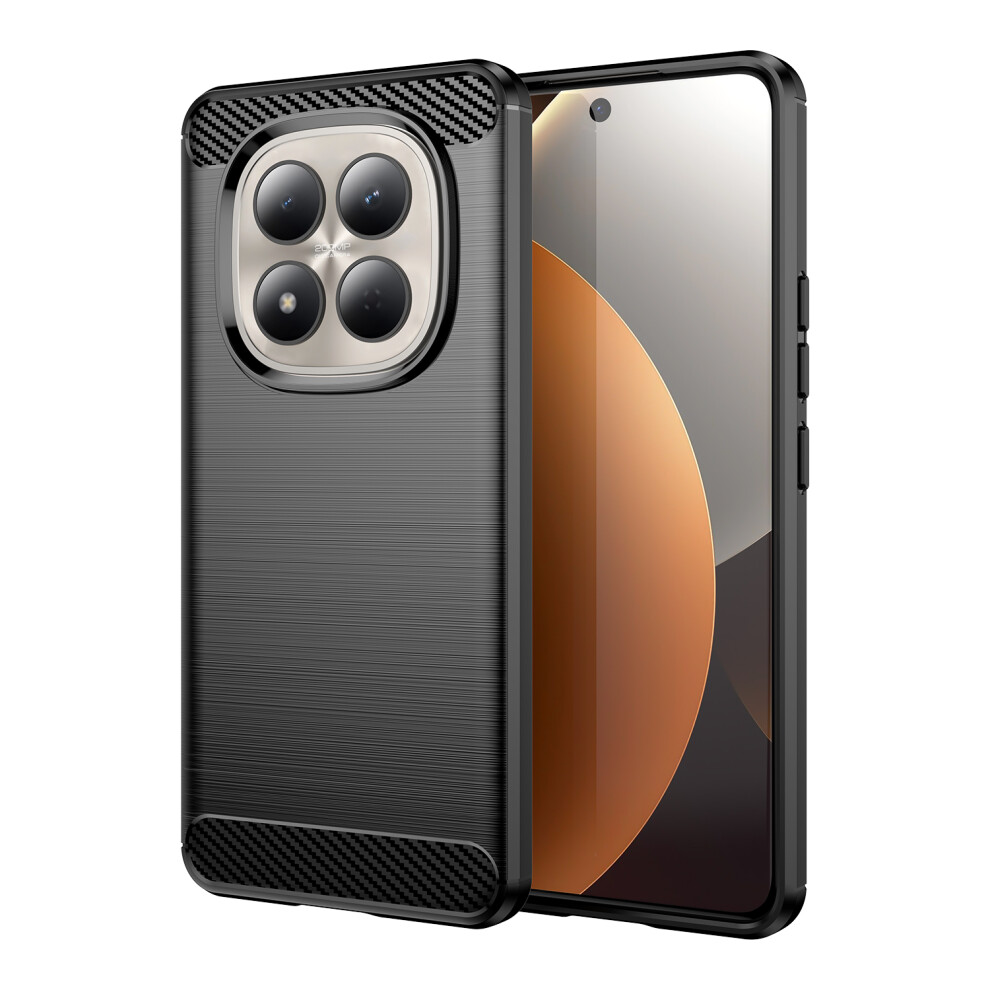 (Black) For Xiaomi Redmi Note 15 Pro 4G (Global) Case Protective Phone Cover Carbon Fiber Texture Brushed Black 6914295888981