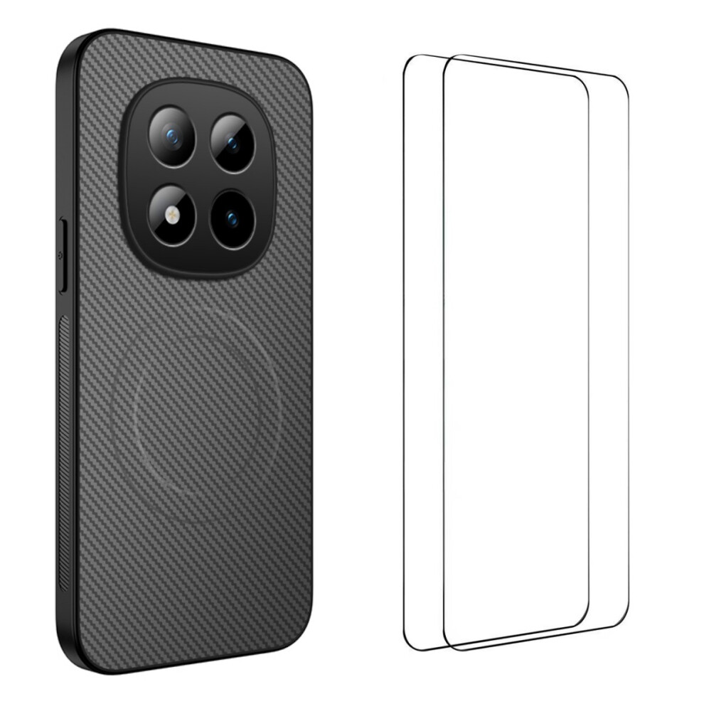 (Grey) Wanlonfeng For Xiaomi Redmi Note 15 4G (Global) Magnetic Case Tq1 Series Carbon Fiber Texture Pc Tpu Phone Cover With 2 Grey 6914293961624