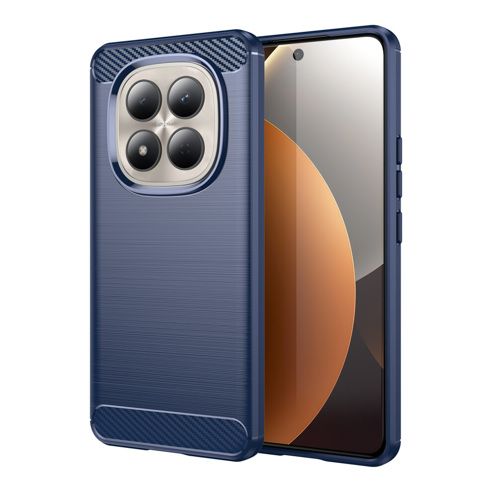 (Blue) For Xiaomi Redmi Note 15 Pro 4G (Global) Case Protective Phone Cover Carbon Fiber Texture Brushed Blue 6914297905426