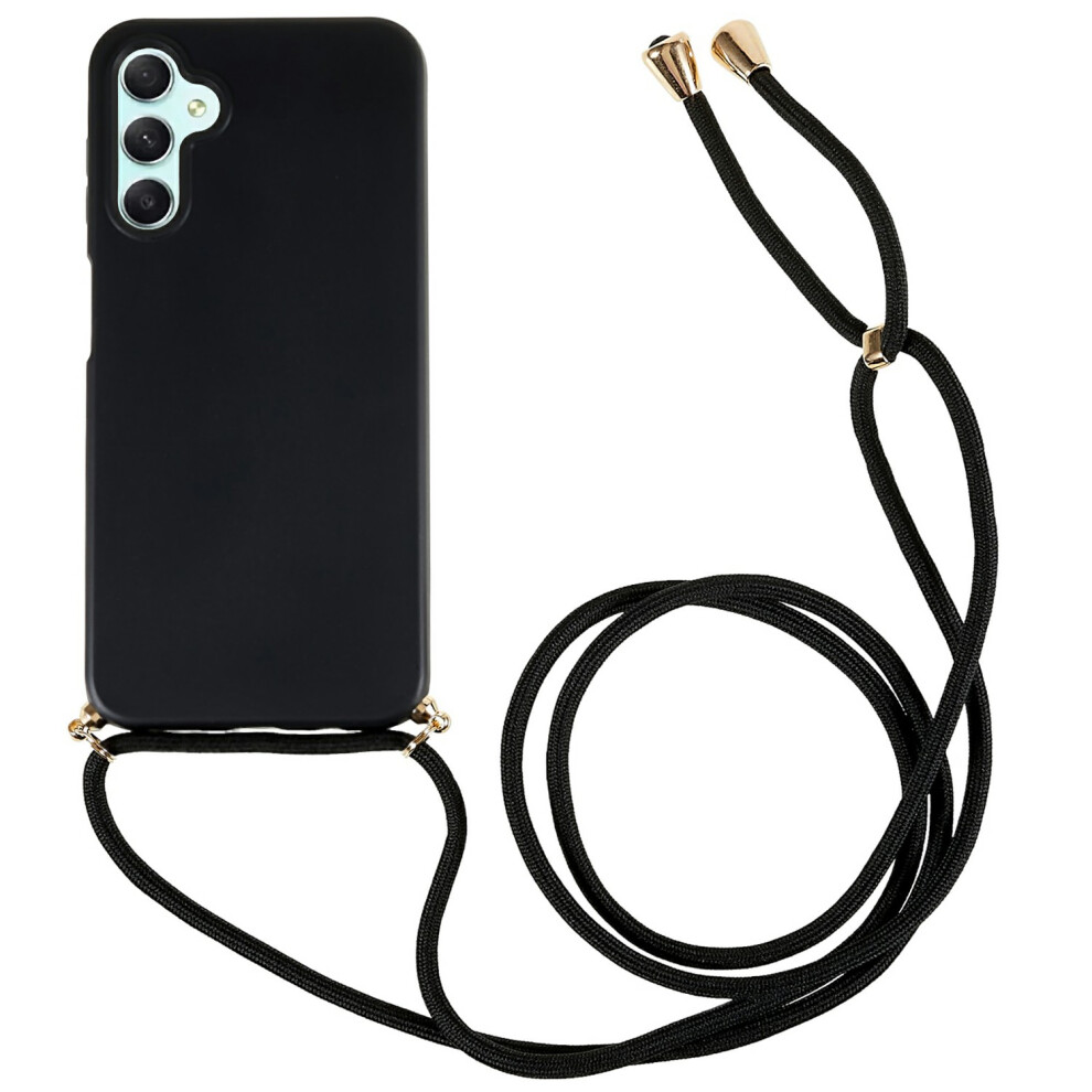 (Black) For Samsung Galaxy S26+ Case Biodegradable Wheat Straw + Tpu Eco-Friendly Phone Cover With Lanyard Black 6914292173707