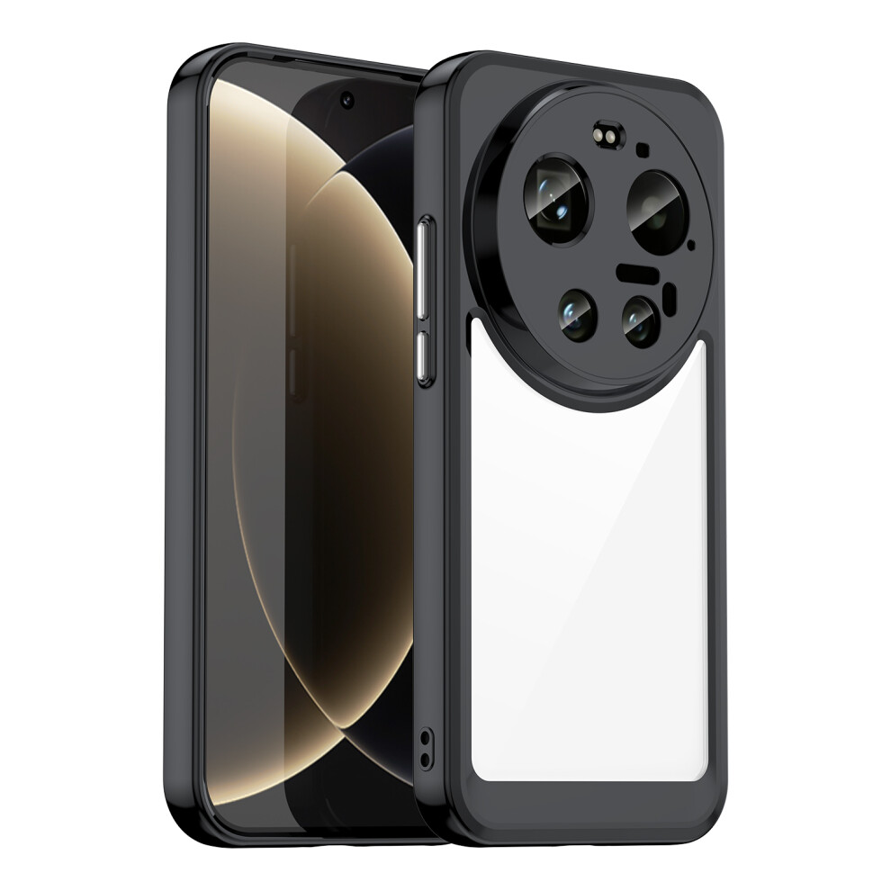 (Black) For Xiaomi 17 Ultra 5G Case Tpu + Acrylic Protective Clear Phone Cover Black 6914296374346