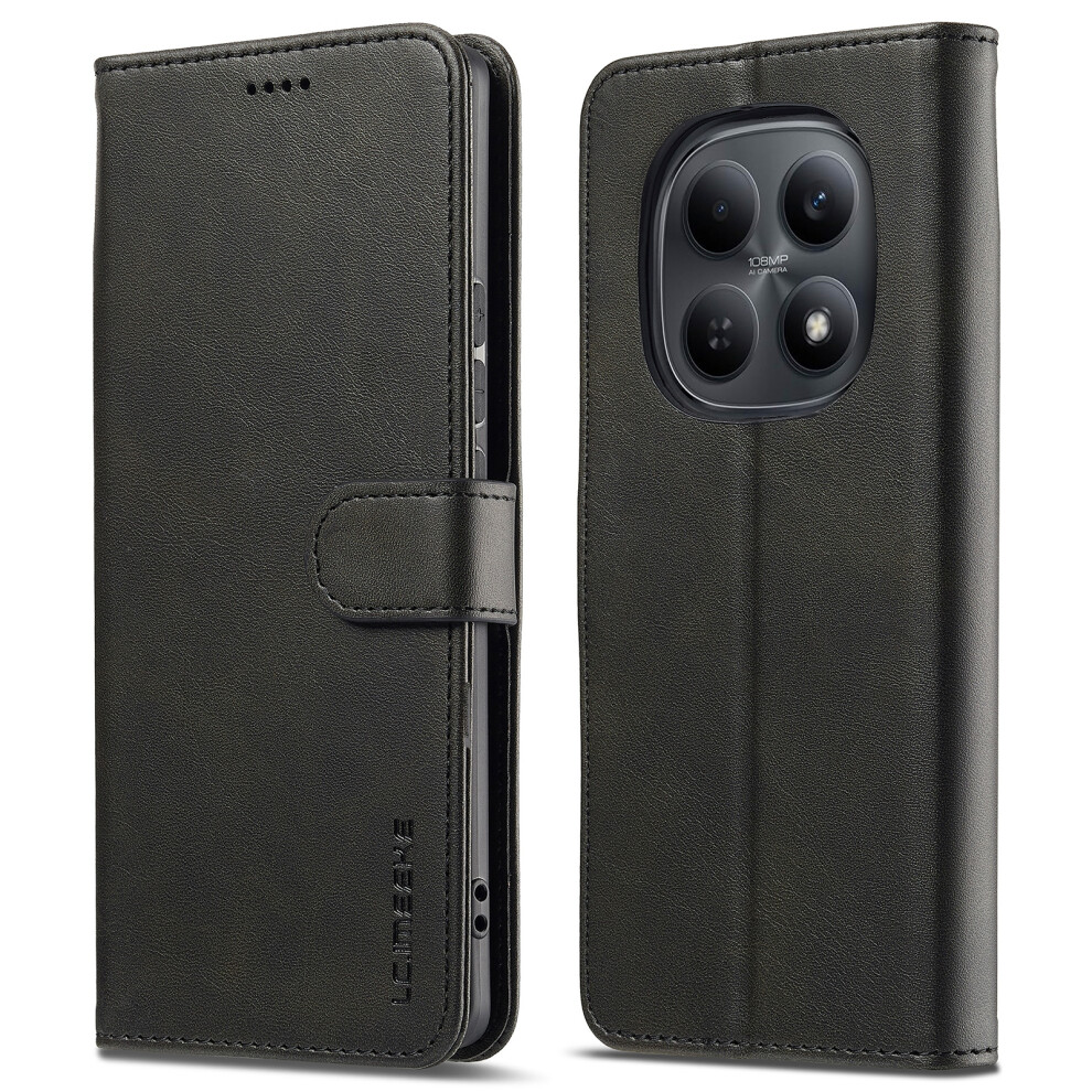 (Black) Lc.imeeke For Xiaomi Poco M8 Pro 5G / Xiaomi Redmi Note 15 Pro+ 5G (Global) Case Wallet Calf Texture Leather Phone Cover Black 6914290856336
