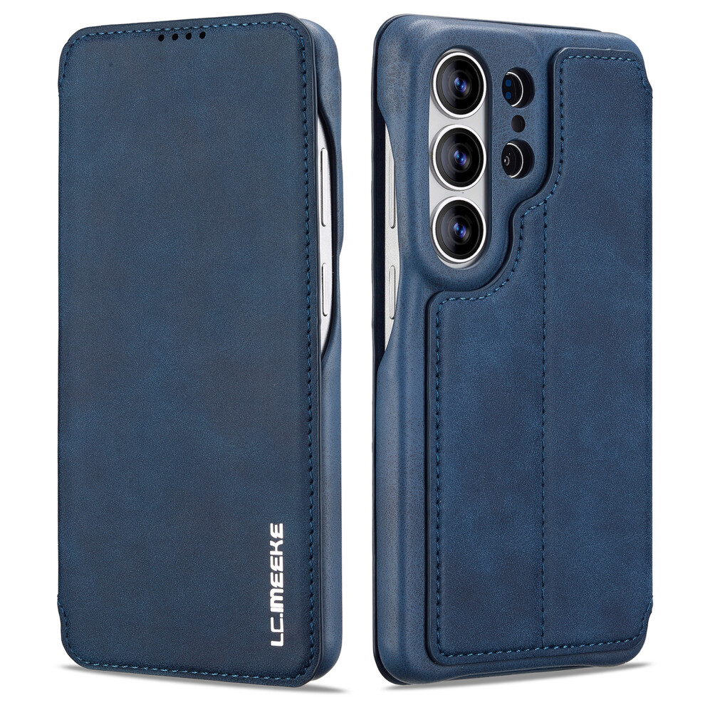 (Blue) Lc.imeeke For Samsung Galaxy S26 Ultra Case Card Holder Stand Leather Phone Cover Blue 6914299414155