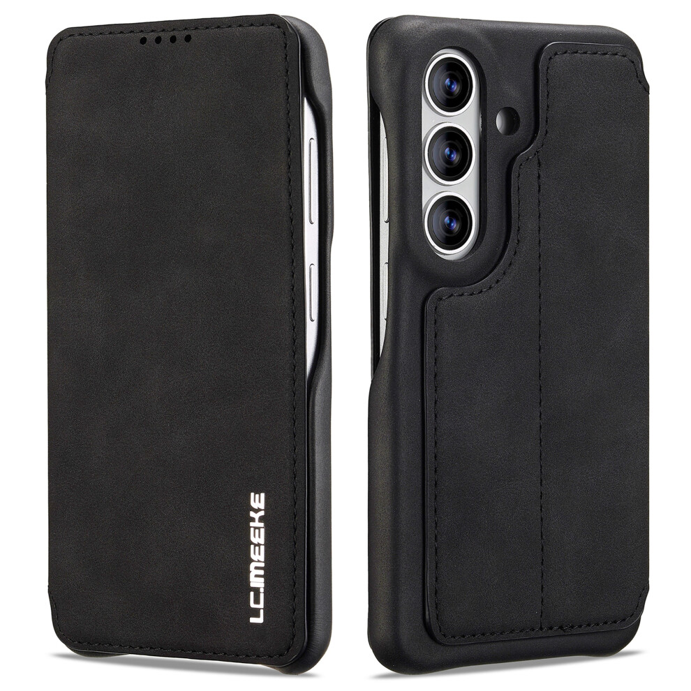 (Black) Lc.imeeke For Samsung Galaxy S26+ Case Card Holder Stand Leather Phone Cover Black 6914298689103