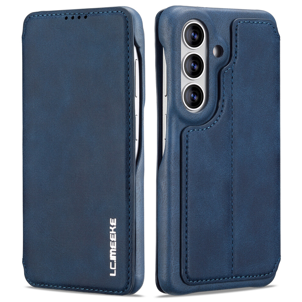 (Blue) Lc.imeeke For Samsung Galaxy S26+ Case Card Holder Stand Leather Phone Cover Blue 6914292277153
