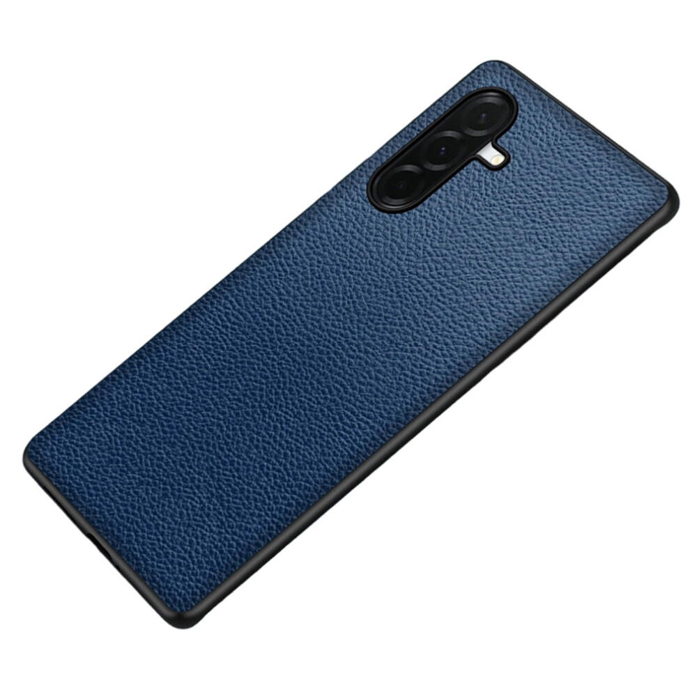 (Blue) For Samsung Galaxy A37 5G Case Litchi Texture Pu Leather Coated Pc + Tpu Protective Phone Back Cover Blue 6914295880497