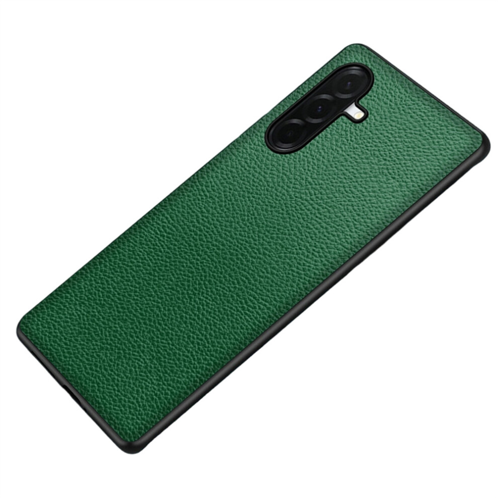 (Green) For Samsung Galaxy A37 5G Case Litchi Texture Pu Leather Coated Pc + Tpu Protective Phone Back Cover Green 6914298771174