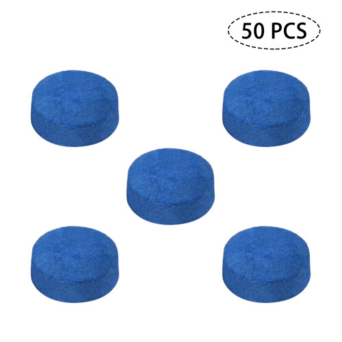 50x Billiard Cue Tips 9-13mm Leather Pool Set