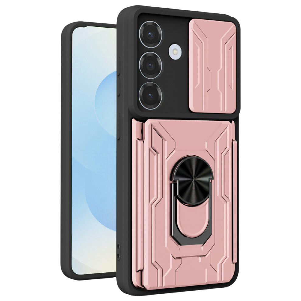 (Rose ) For Samsung Galaxy A37 5G Case Pc + Tpu Kickstand Phone Back Cover With Camera Slider Gold 6914297856483