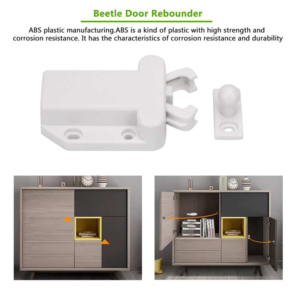 White Beetle Shape Cabinet Rebounder 10pk