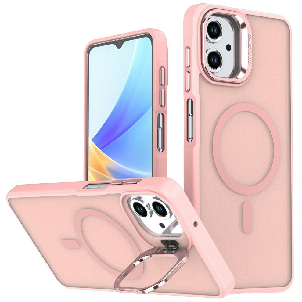 (Pink) Magnetic Case For Samsung Galaxy A07 5G / A07 4G / A06 5G / A06 4G Foldable Kickstand Matte Pc + Tpu Phone Cover Pink 6914298771853