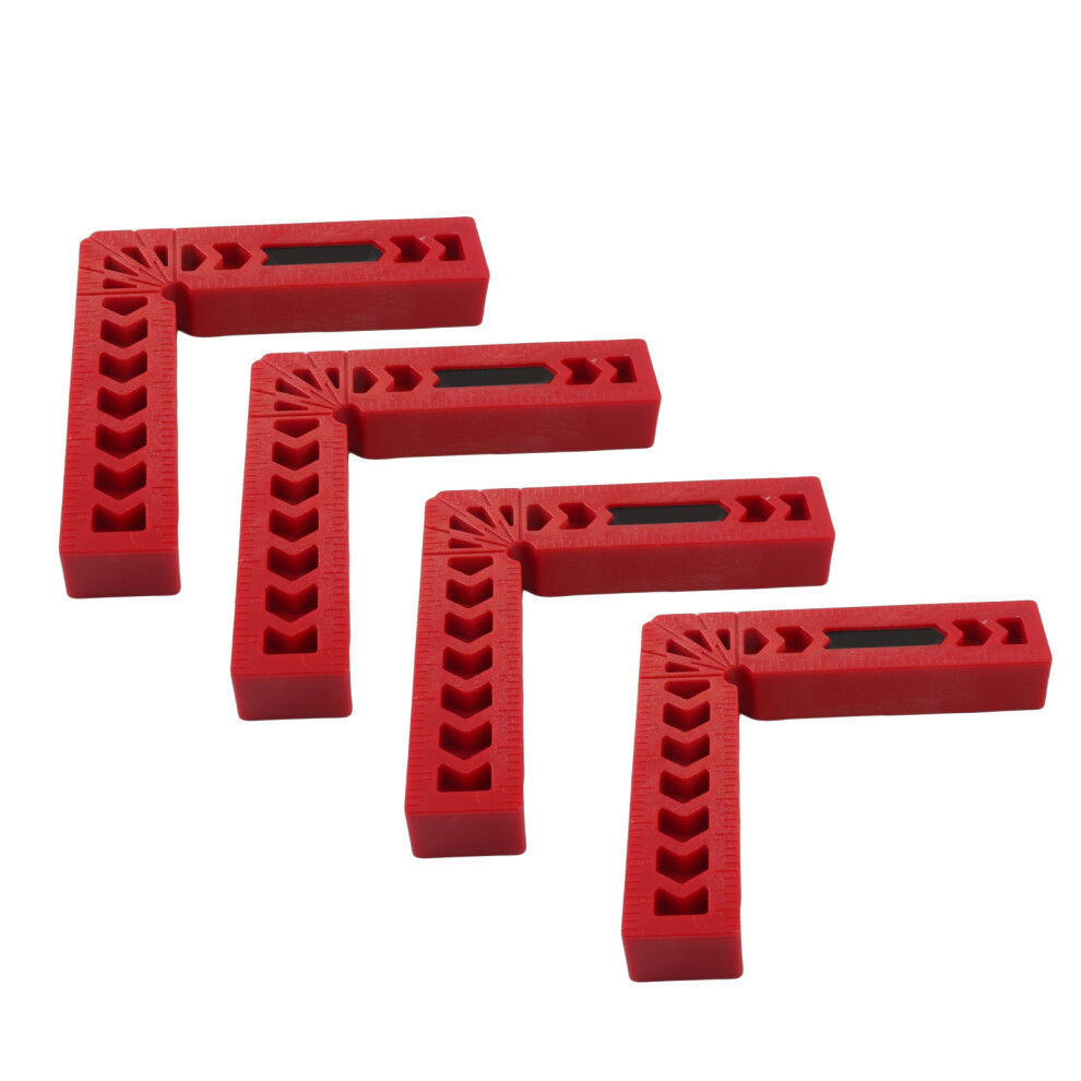4 Plastic L-Type 90 Rulers Woodworking