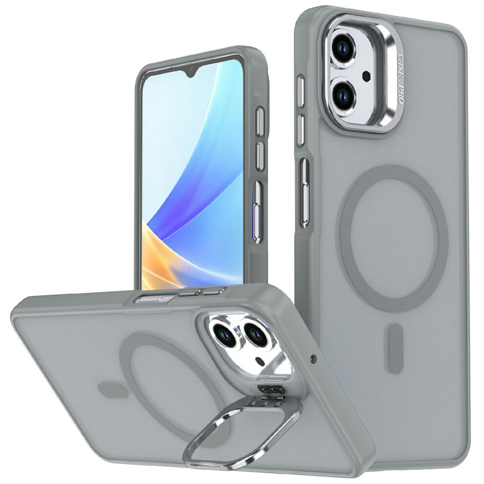 (Grey) Magnetic Case For Samsung Galaxy A07 5G / A07 4G / A06 5G / A06 4G Foldable Kickstand Matte Pc + Tpu Phone Cover Grey 6914293122957
