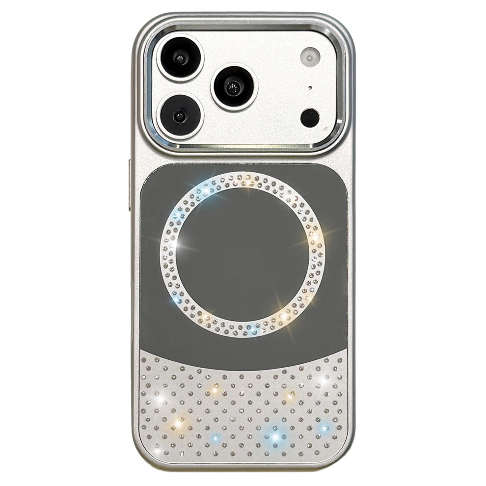 (Silver) For Iphone 17 Pro Magnetic Case Mirror Surface Tpu + Pc Shockproof Phone Cover Compatible With Magsafe Silver 6914292882777