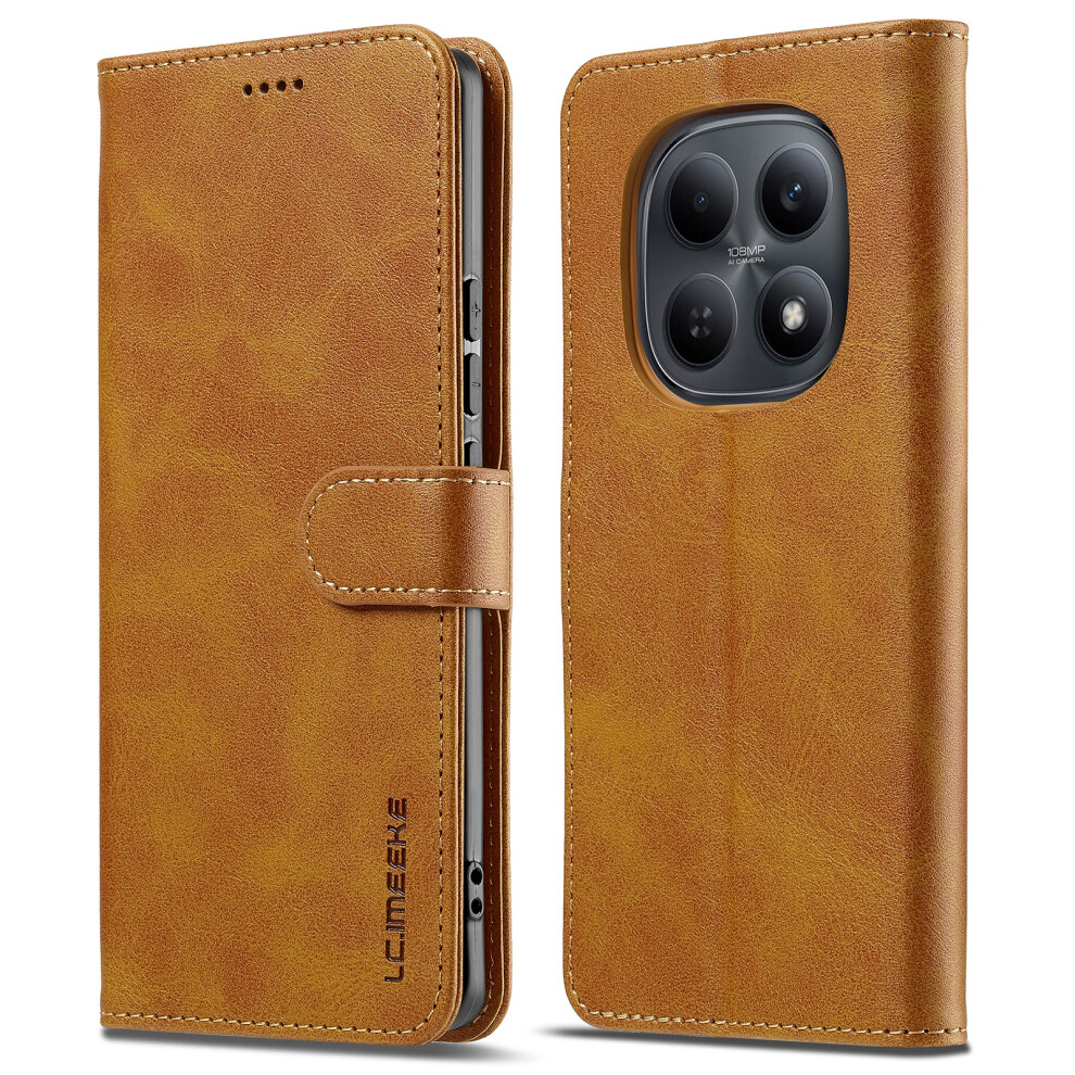 (Yellow) Lc.imeeke For Xiaomi Redmi Note 15 Pro 4G (Global) Case Wallet Calf Texture Leather Phone Cover Yellow 6914290169511