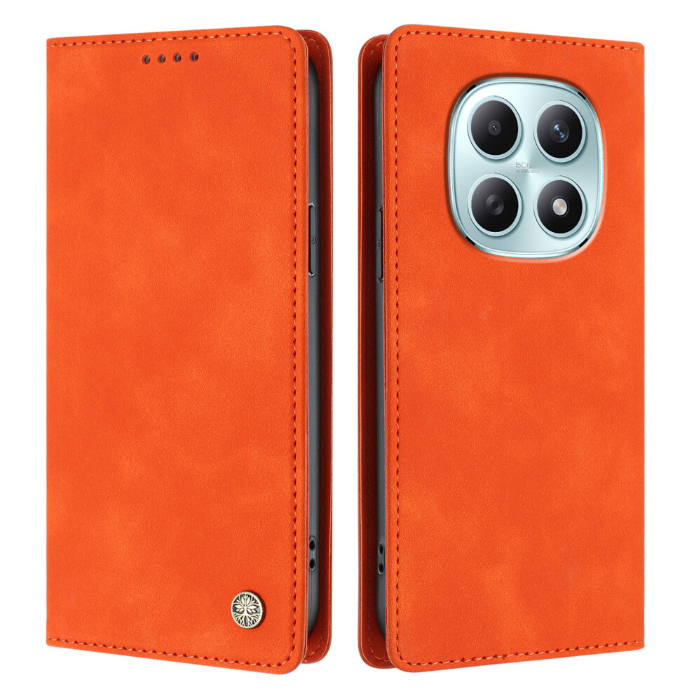 (Orange) For Xiaomi Poco M8 5G / Xiaomi Redmi Note 15 4G (Global) / Xiaomi Redmi Note 15 5G (Global) Case Hx Rfid Blocking Wallet Orange 6914299797081
