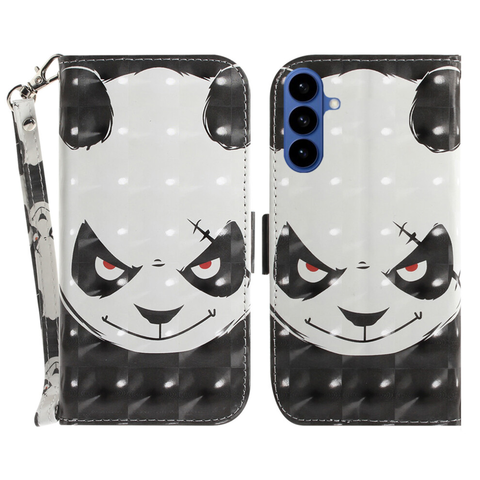 (Angry Panda) For Samsung Galaxy S26+ Case Pattern Printing Leather Wallet Phone Cover With Wrist Strap 6914296448108