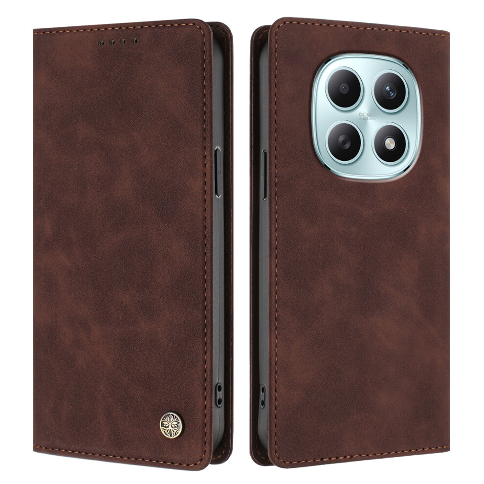 (Brown) For Xiaomi Poco M8 5G / Xiaomi Redmi Note 15 4G (Global) / Xiaomi Redmi Note 15 5G (Global) Case Hx Rfid Blocking Wallet Brown 6914290285297