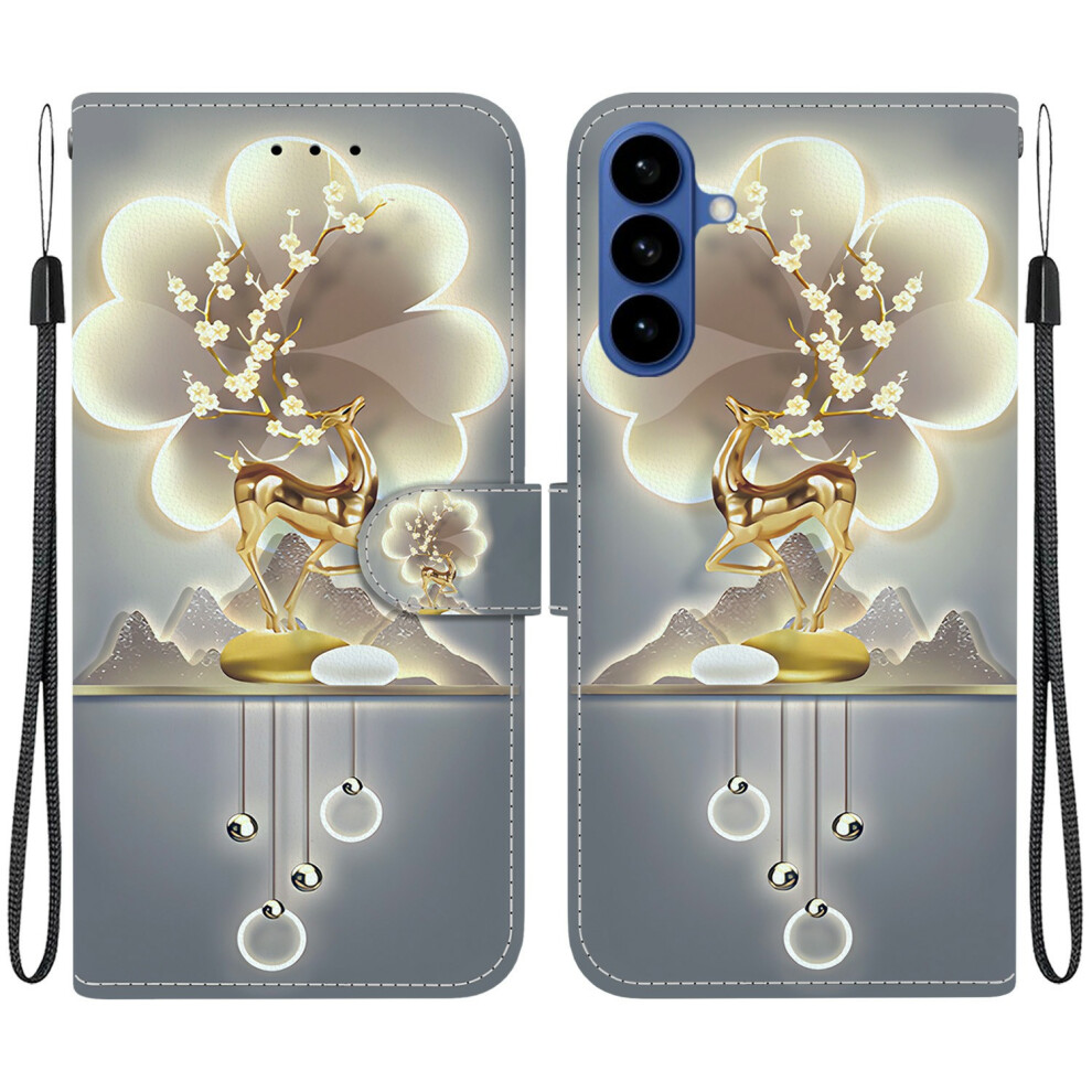 (Sika Deer) For Samsung Galaxy A37 5G Case Pattern Printing Leather Flip Wallet Phone Cover With Lanyard 6914293866257