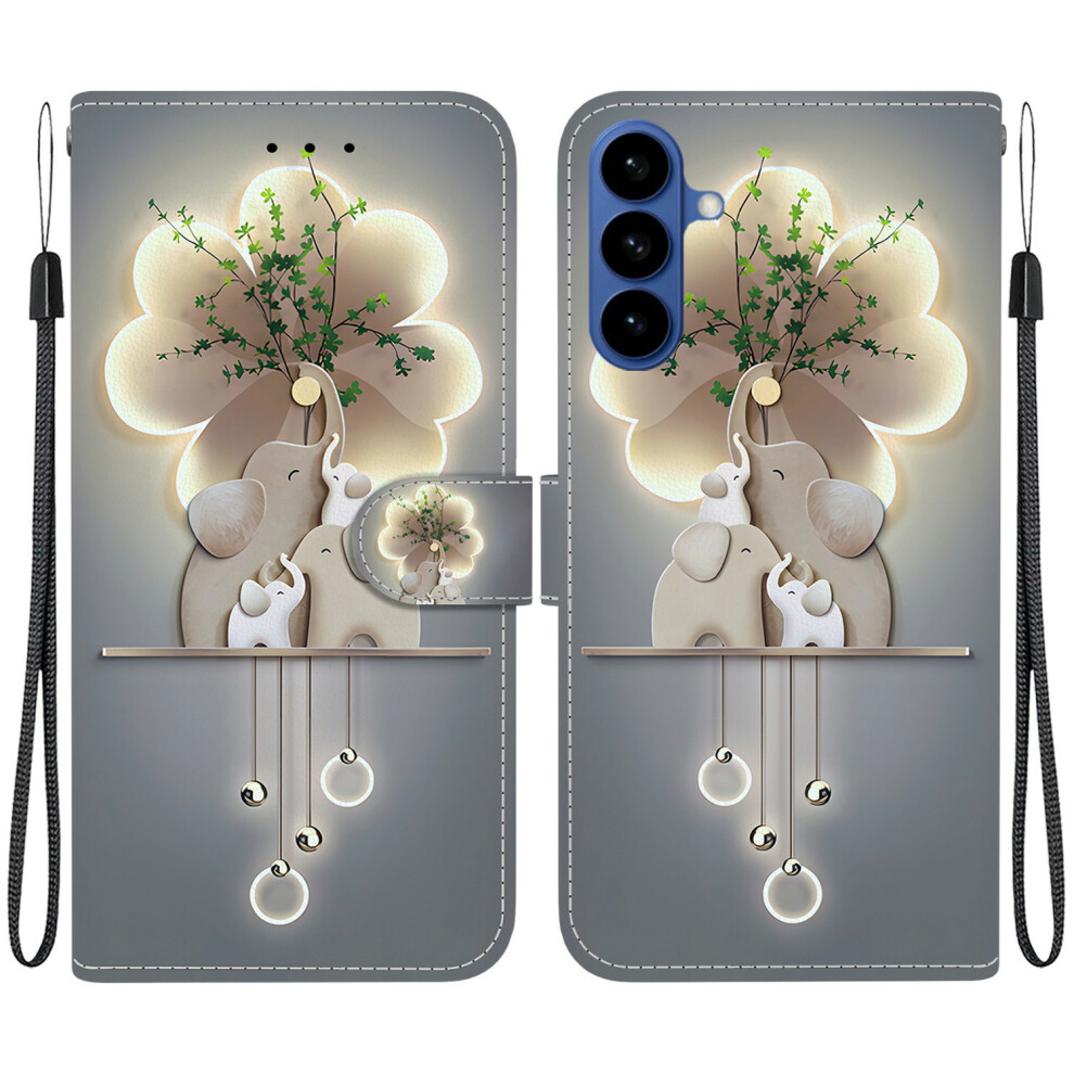 (Three Elephants) For Samsung Galaxy A37 5G Case Pattern Printing Leather Flip Wallet Phone Cover With Lanyard 6914291377779