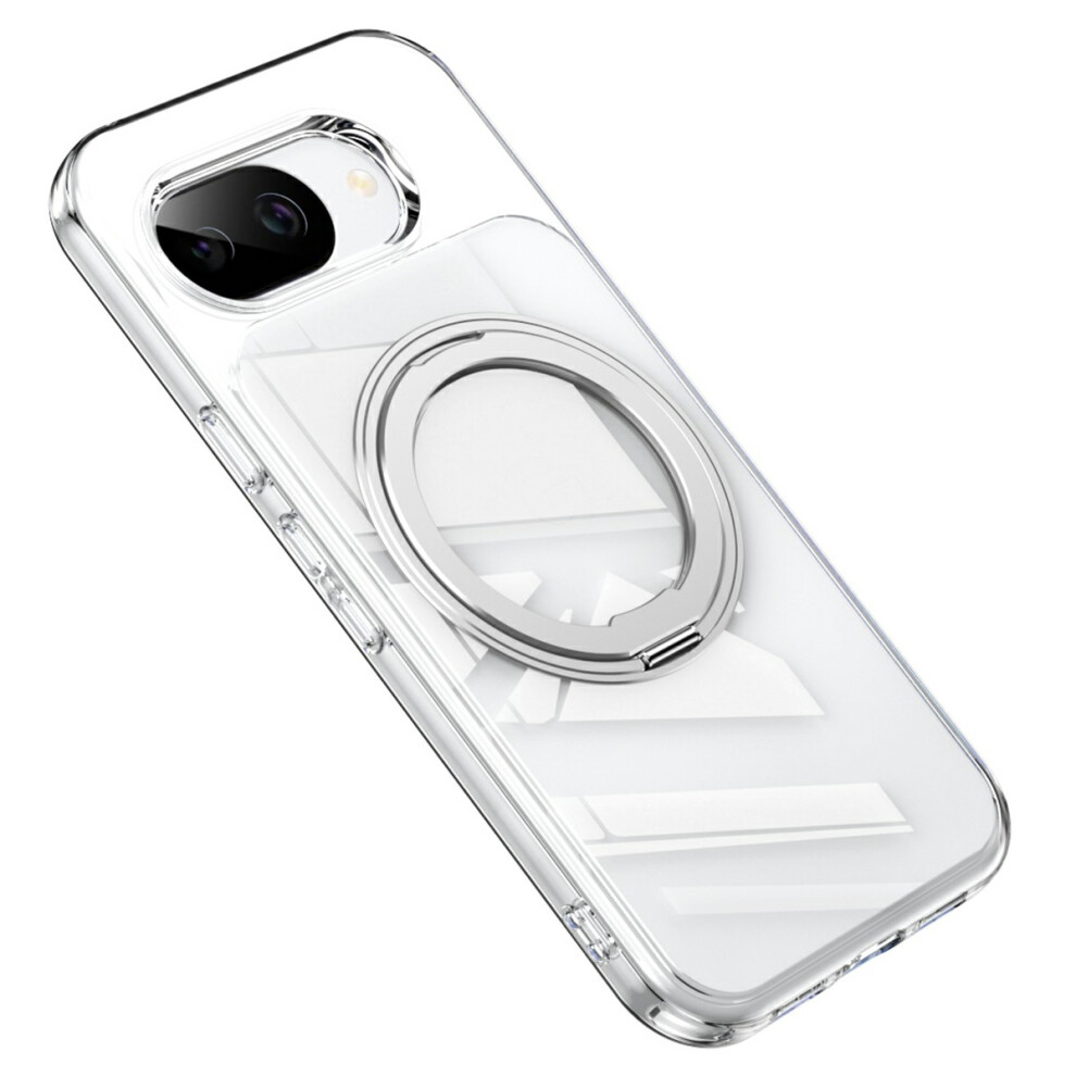 (Transparent) For Google Pixel 10A Magnetic Case Tpu + Acrylic + Metal Kickstand Matte Phone Cover 6914290454389