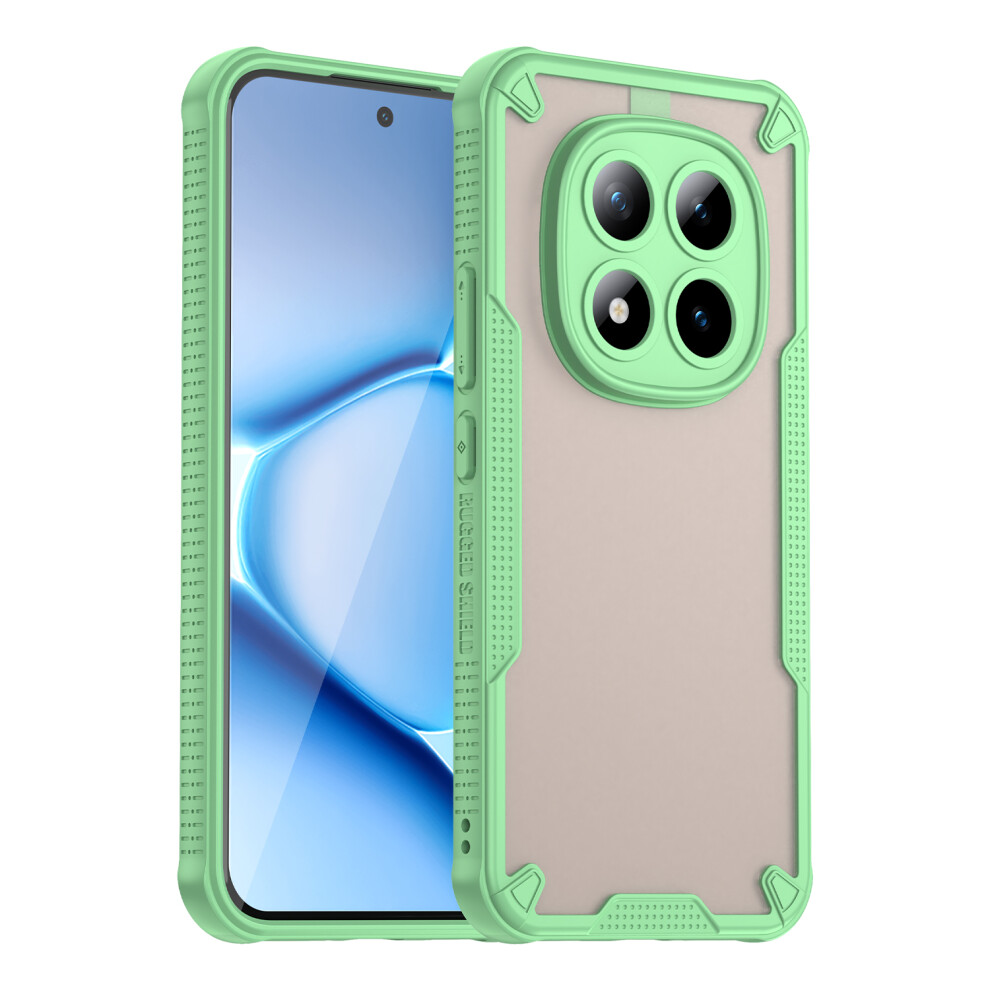 (Green) For Xiaomi Poco M8 Pro 5G / Redmi Note 15 Pro+ 5G (Global) Case Pc + Tpu Semi-Transparent Frosted Finish Protective Phon Green 6914296617207