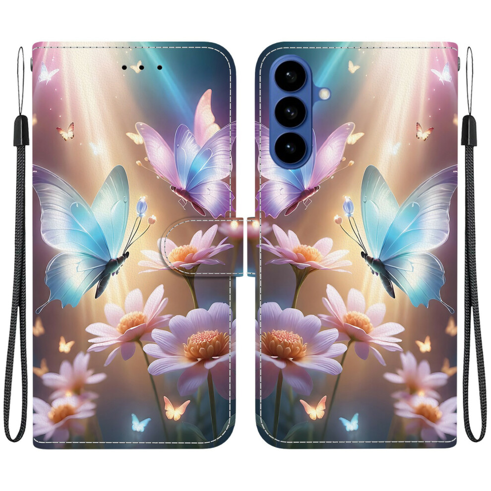(Butterfly Floral) For Samsung Galaxy A37 5G Case Pattern Printing Leather Flip Wallet Phone Cover With Lanyard 6914294946040