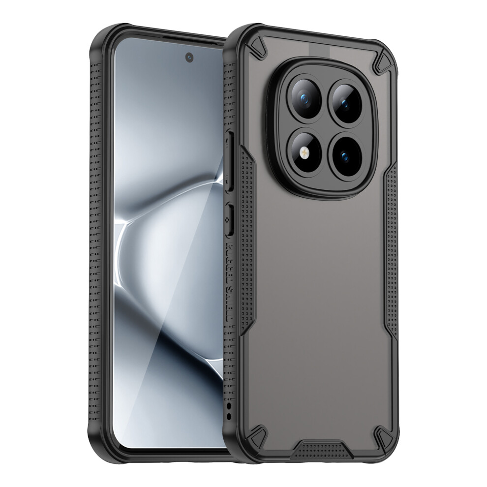 (Black) For Xiaomi Poco M8 Pro 5G / Redmi Note 15 Pro+ 5G (Global) Case Pc + Tpu Semi-Transparent Frosted Finish Protective Phon Black 6914293885883
