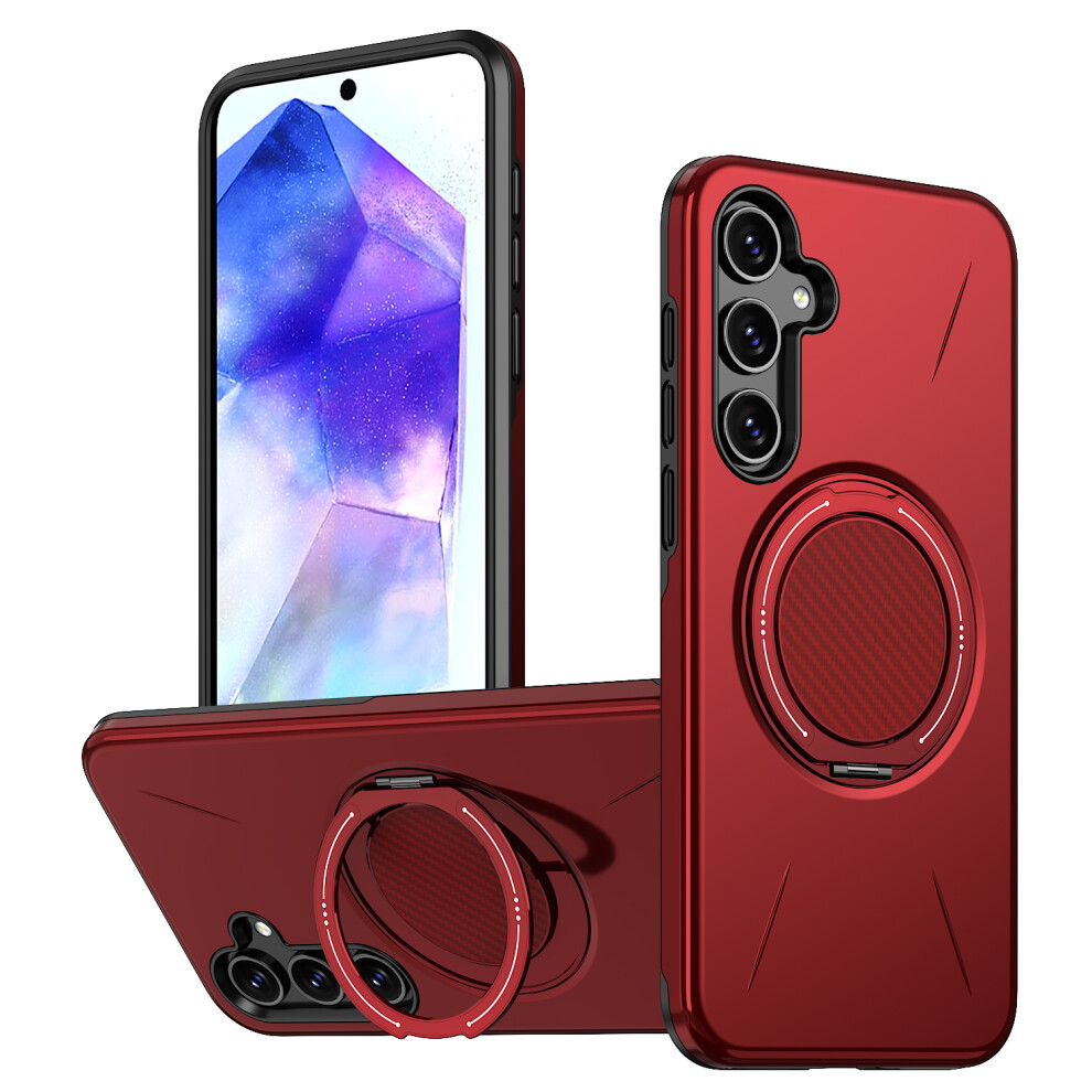(Red) For Samsung Galaxy A05s 4G Magnetic Case Rotating Kickstand Tpu + Pc Phone Cover Red 6914299273691