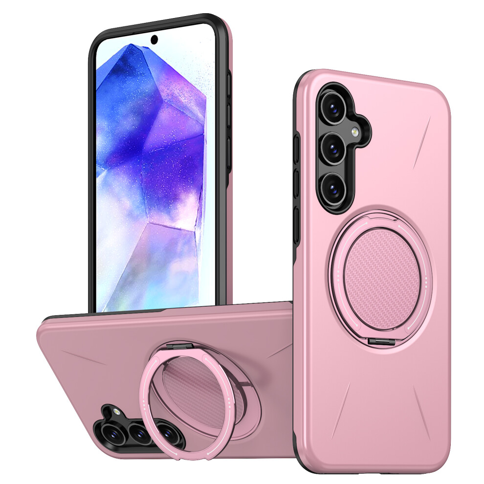 (Pink) For Samsung Galaxy A05s 4G Magnetic Case Rotating Kickstand Tpu + Pc Phone Cover Pink 6914294585683