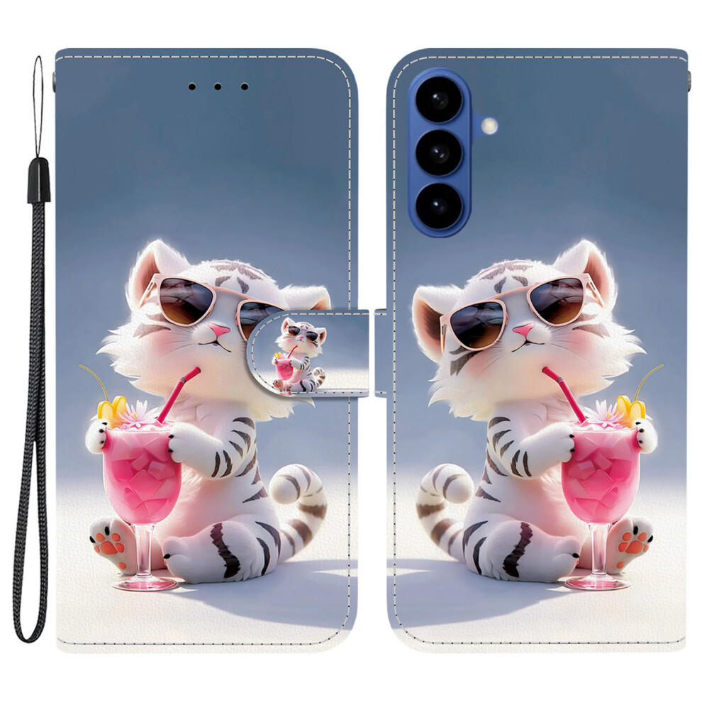 (Cartoon Tiger) For Samsung Galaxy S26+ Case Pattern Printing Leather Flip Wallet Phone Cover With Lanyard 6914298636848