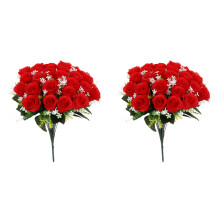 2Pcs Buquê De Seda Artificial Para Decoração De Noivas